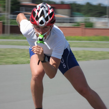 Professional athlete with O2Champ breathing trainer